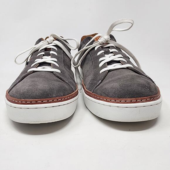 Allen Edmonds Sneakers Men 11.5 D Alpha Lace-Up Low Top Grey Suede SOLE Insoles - Picture 5 of 13